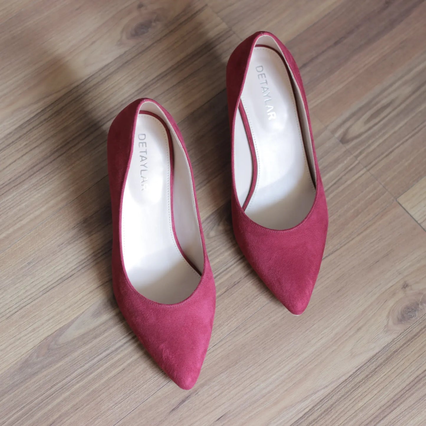 RAVENA – Wine Suede Heels