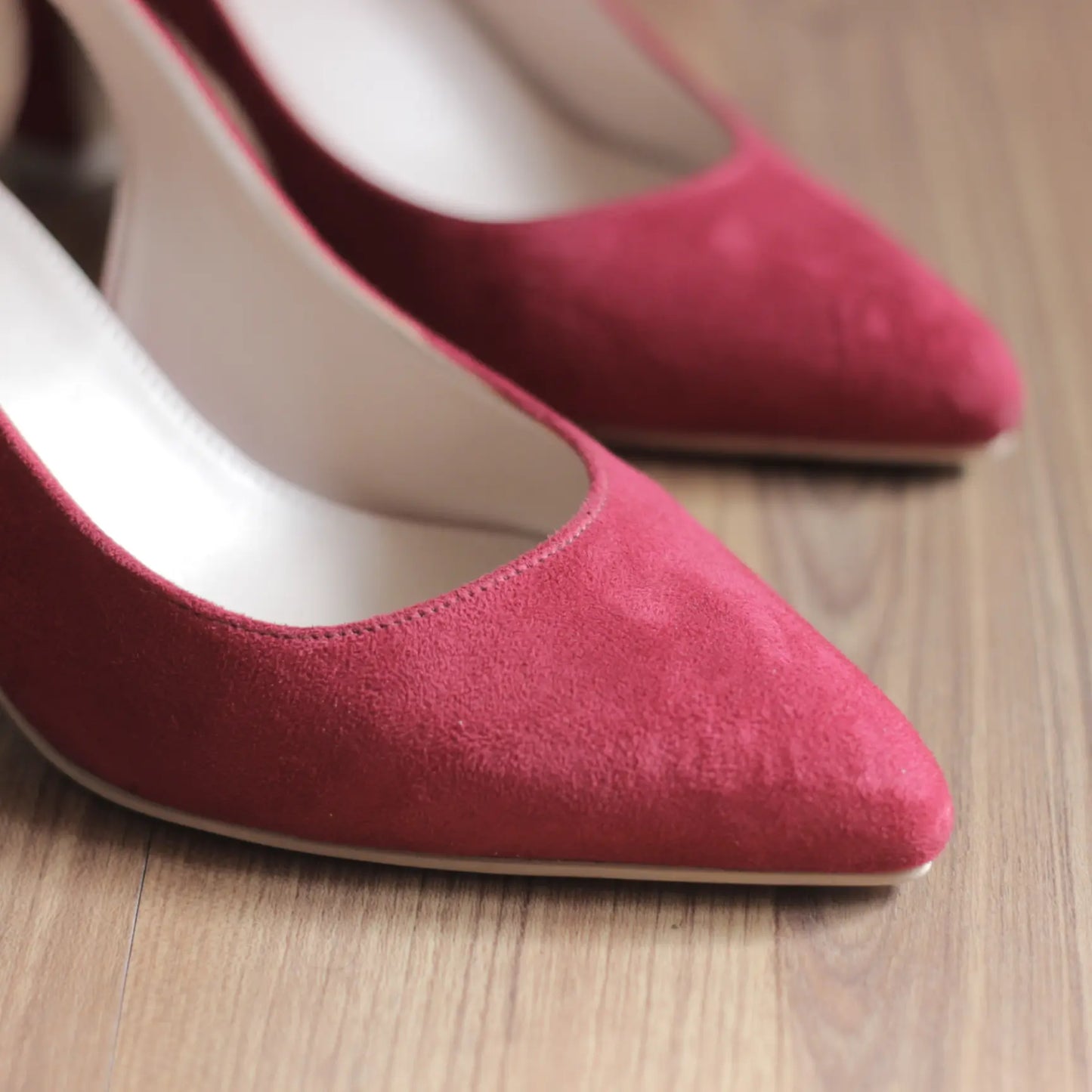 ZINA – Burgundy Suede Heels
