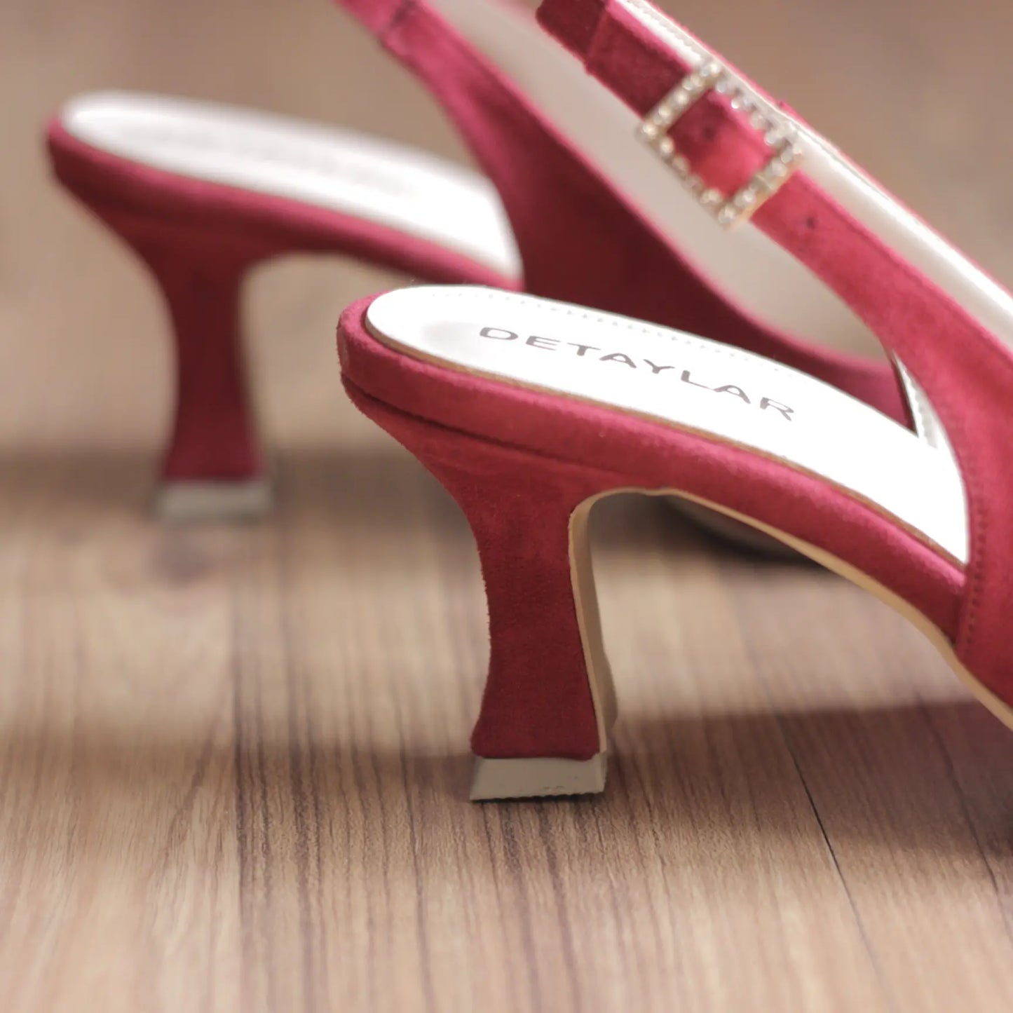 ZINA – Burgundy Suede Heels